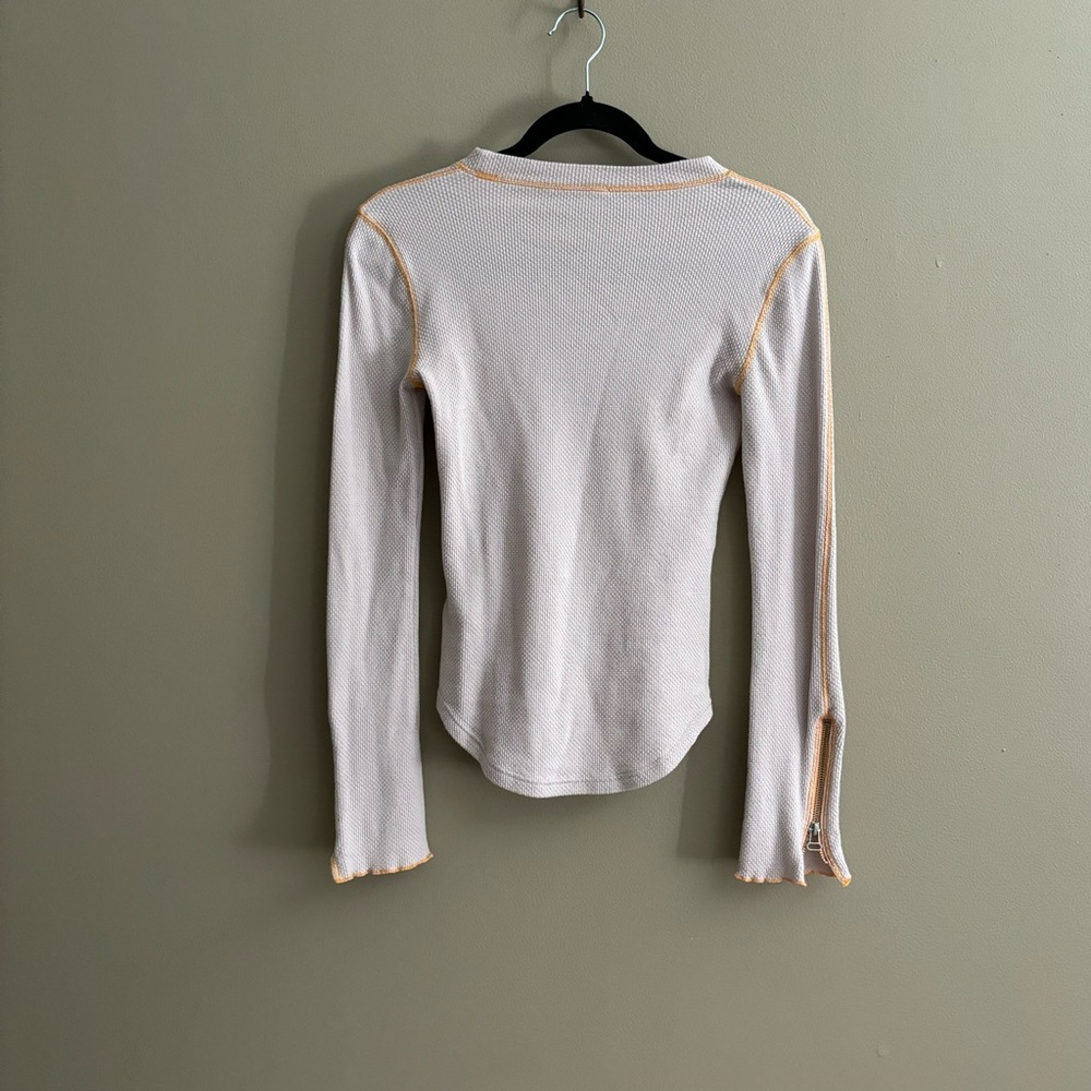 Free People zip sleeve thermal top - Picture 3 of 7